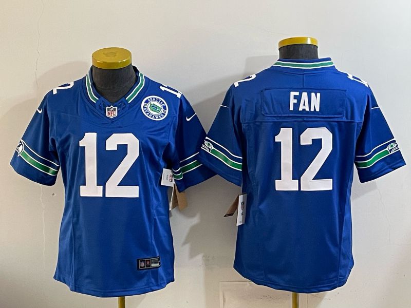 Youth 2026 Seattle Seahawks #12 Fan Blue 3th generations Nike Limited NFL Jersey style 003